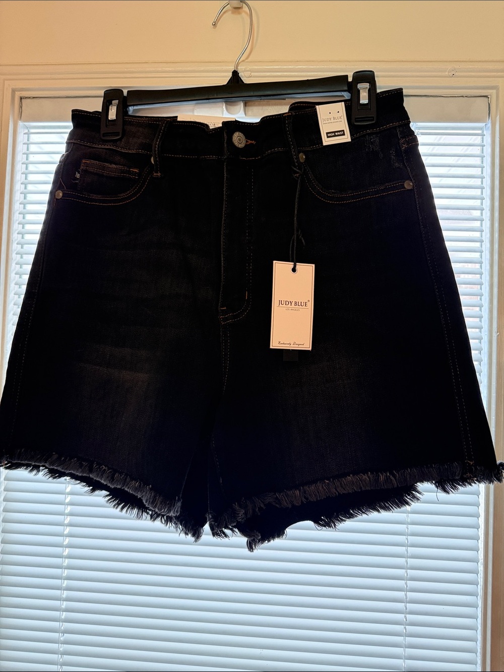 Judy Blue High-Rise Tummy Control Frayed Hem Denim Shorts